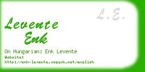 levente enk business card